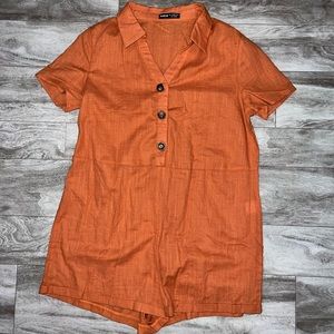 SHEIN Collared Romper